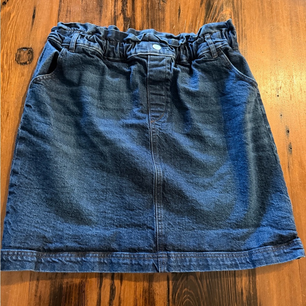 LOFT Dark Blue Denim Mini Skirt